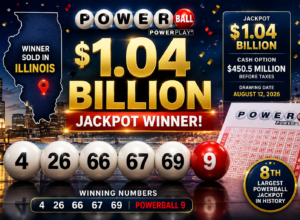 Illinois Ticket Wins $1.04 Billion Powerball Jackpot After 44 Drawings Without a Winner